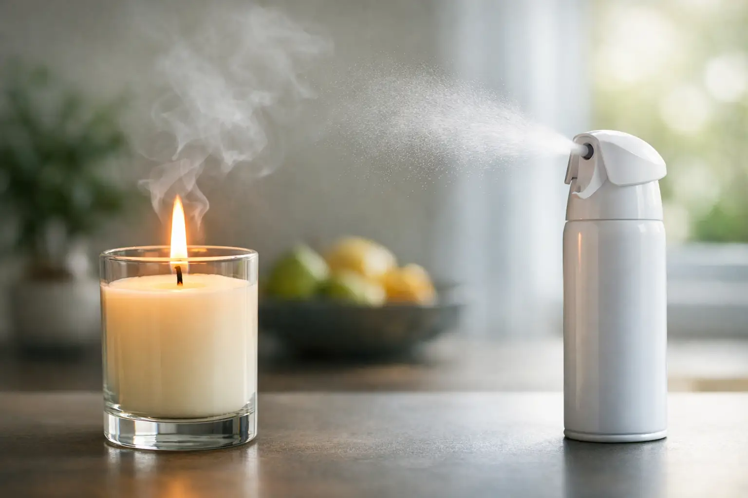 Candle Versus Odor Spray: What Clears the Air?